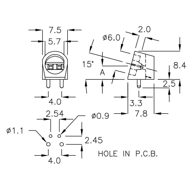 LED Lens Holder LS-LT5-4CK-1